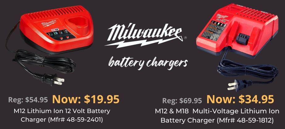milwaukee battery chargers